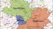 Karte des Pfarrverbandes Treuchtlingen Pappenheim